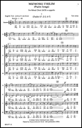Mizmorei Tehillim SATB choral sheet music cover